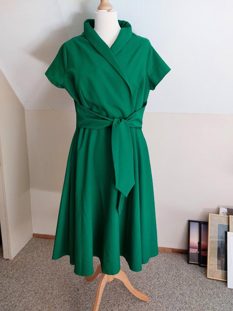 Topvintage jurk Diva, Kleding | Dames, Ophalen of Verzenden, Zo goed als nieuw, Maat 46/48 (XL) of groter, Groen