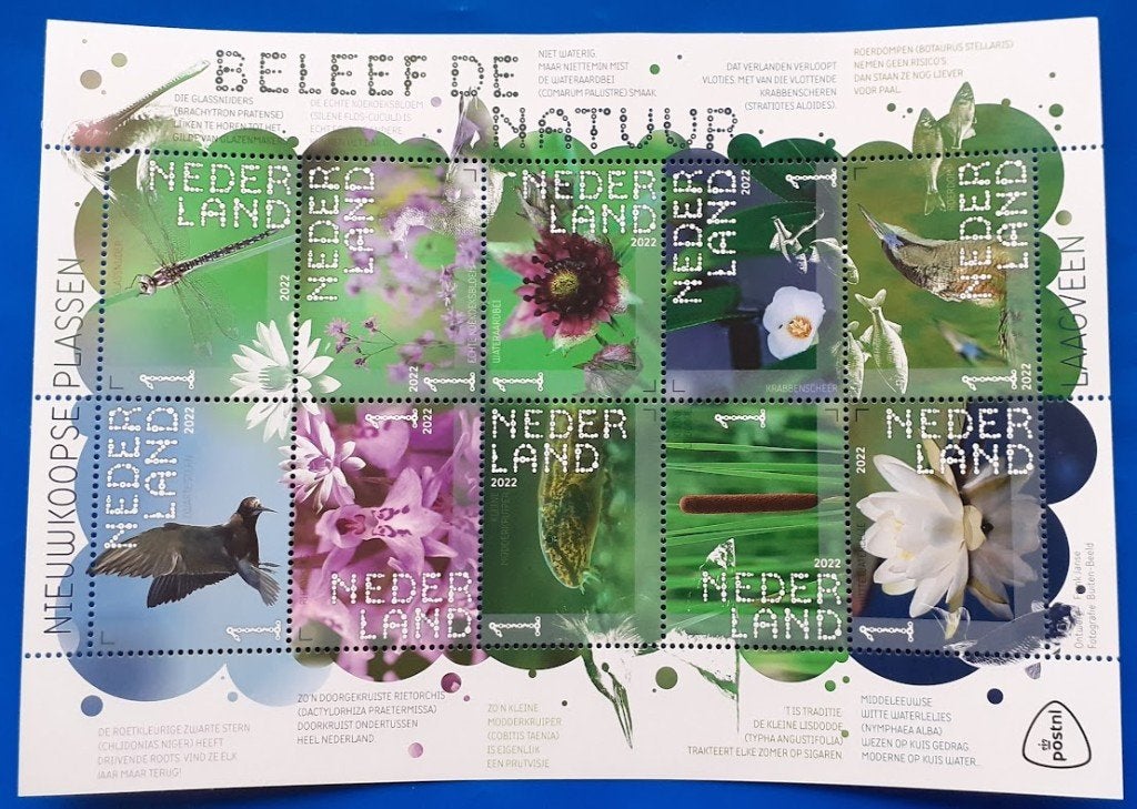 NVPH V 4002-4011 Beleef de Natuur-Nieuwkoopse Plassen - 2022, Verzenden, Na 1940, Postfris
