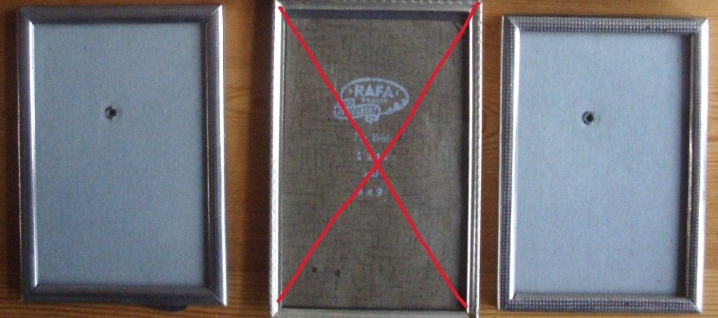 4 oude fotolijstjes twee maten, vlak glas, art deco, in goed, Ophalen of Verzenden