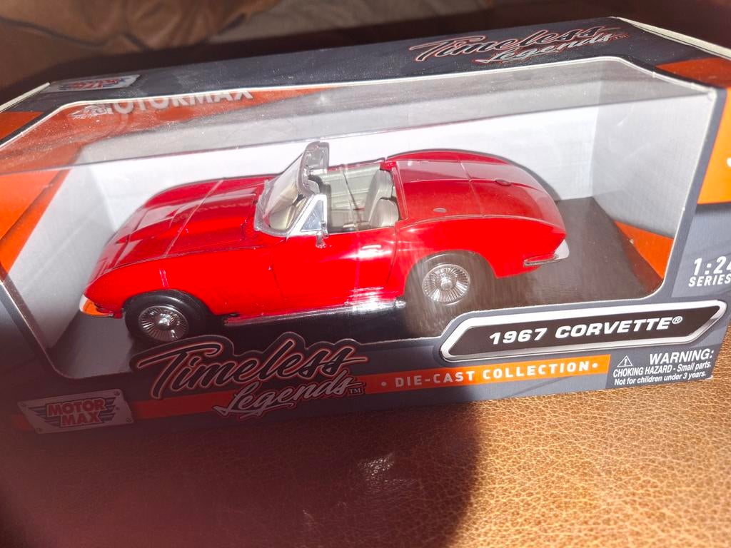 Motor Max 1967 Corvette Die-Cast Model 1:24 - Nieuw in doos, Ophalen of Verzenden, Nieuw, Auto, Overige merken