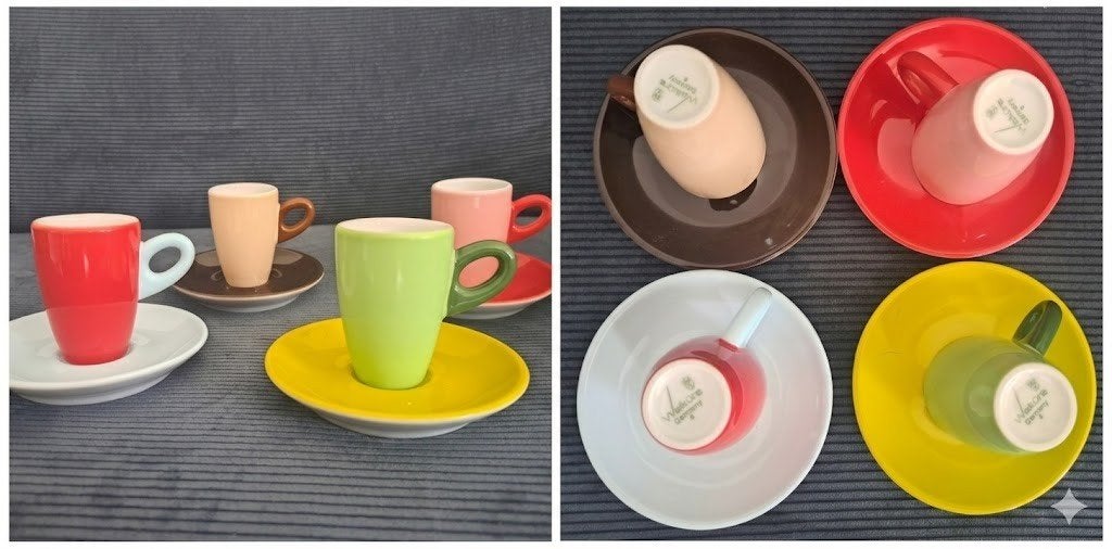 Walküre Speciale Uitgave Espresso Kopjes met Schotels, Huis en Inrichting, Ophalen of Verzenden, Zo goed als nieuw, Overige stijlen
