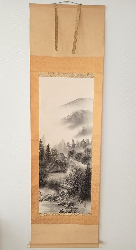 Japanse scroll rolschildering Sansui Misty Mountains, Ophalen of Verzenden