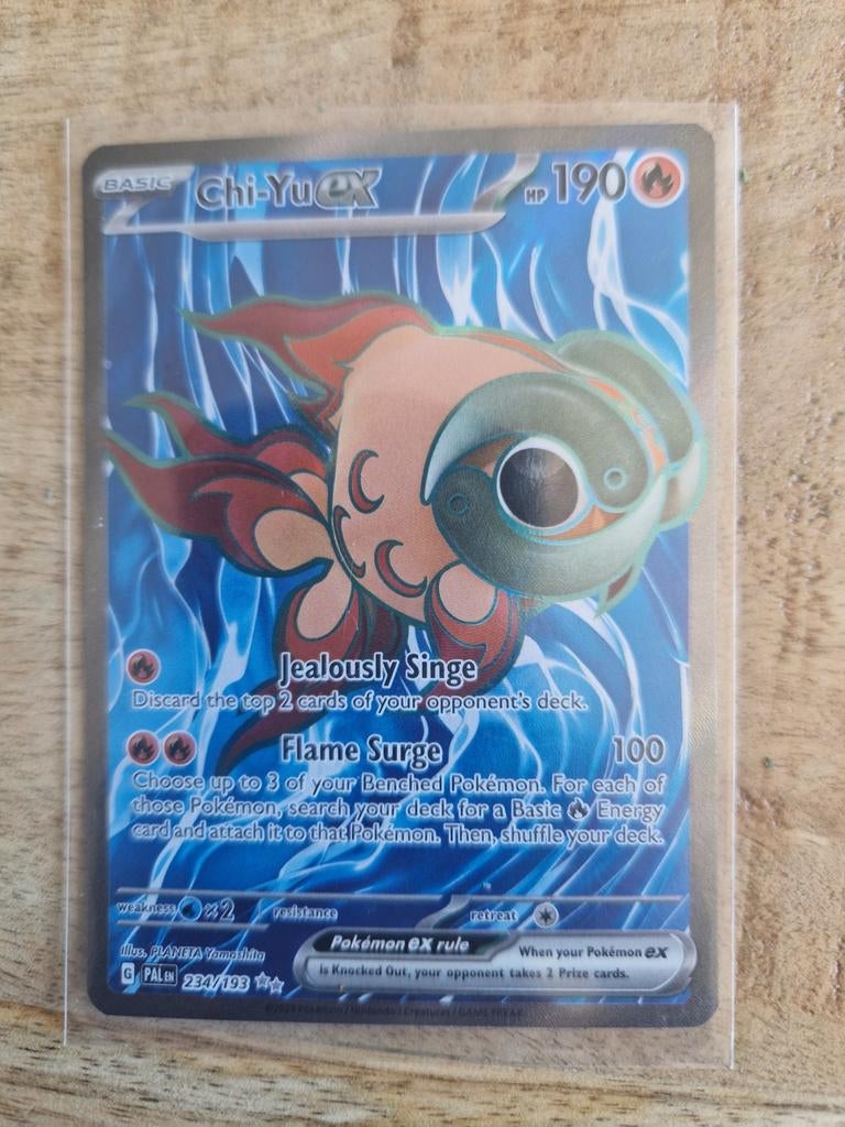 Pokemonkaart Paldean Fates Chi-Yu ex, Ophalen of Verzenden, Zo goed als nieuw