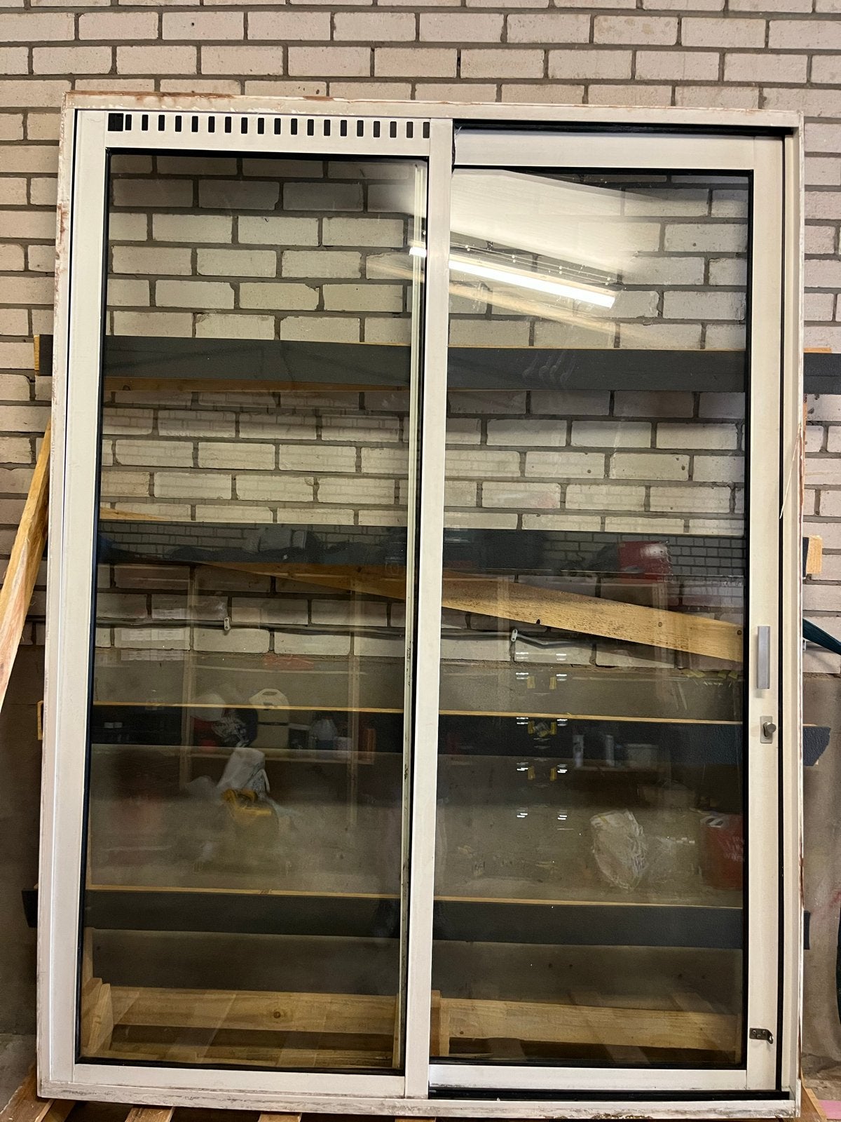 2e kans aluminium schuifpui met HR++ glas, Ophalen, Gevelraam of Ruit, Gebruikt, 160 cm of meer