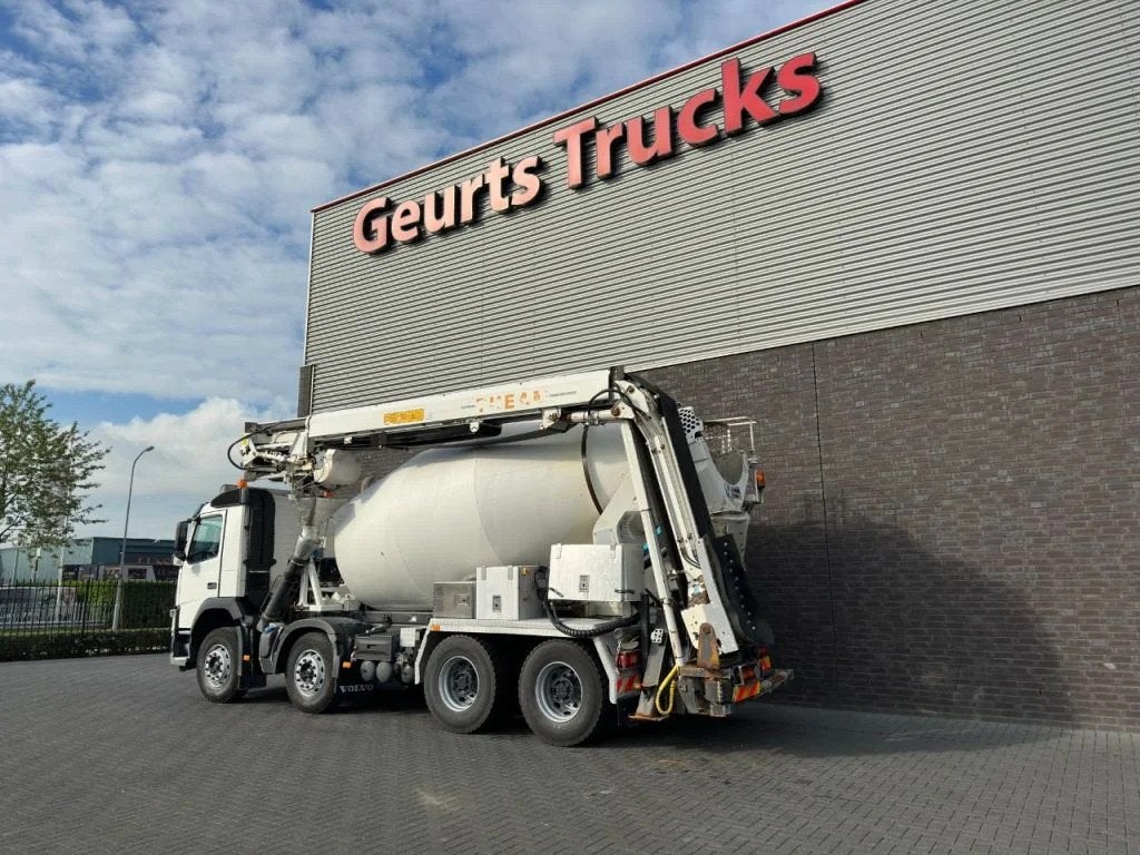Volvo FM 410 8X4 + STETTER 9 M3 MIXER/MISCHER + THEAM 15 M T, Auto's, Automaat, Achterwielaandrijving, Euro 6, Wit