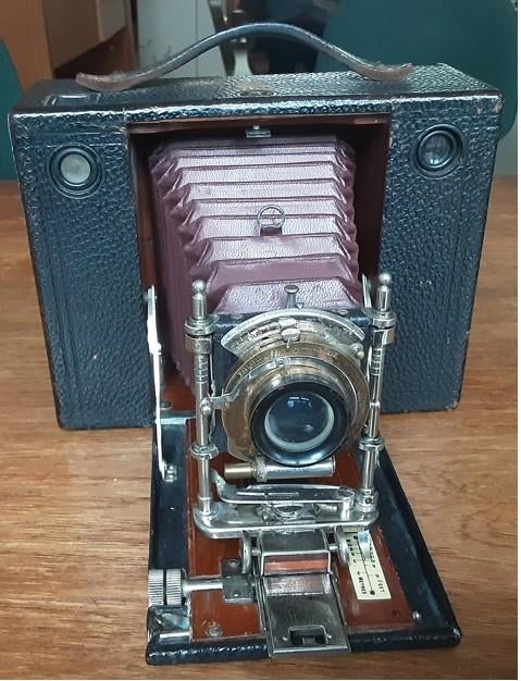 Antieke Eastman Kodak No. 5 vouwcamera ca. 1908, Antiek en Kunst, Ophalen