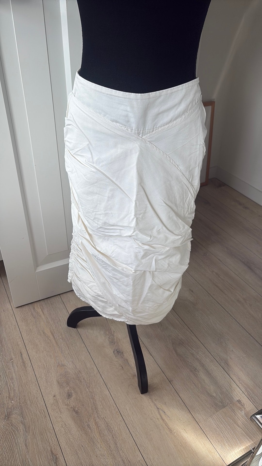 Lynde  40  L room offwhite ecru rok geplooid/draperie izgst, Kleding | Dames, Maat 38/40 (M), Wit, Ophalen of Verzenden, Zo goed als nieuw