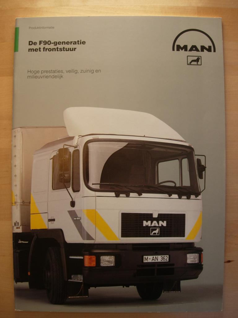 MAN Diesel F90 Trekker Brochure 1987 – Vrachtwagen Truck, MAN Diesel, Ophalen of Verzenden, Zo goed als nieuw, Overige merken
