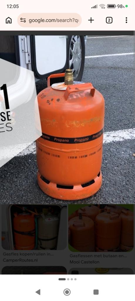 Spaanse Gasfles, Ophalen, Gebruikt