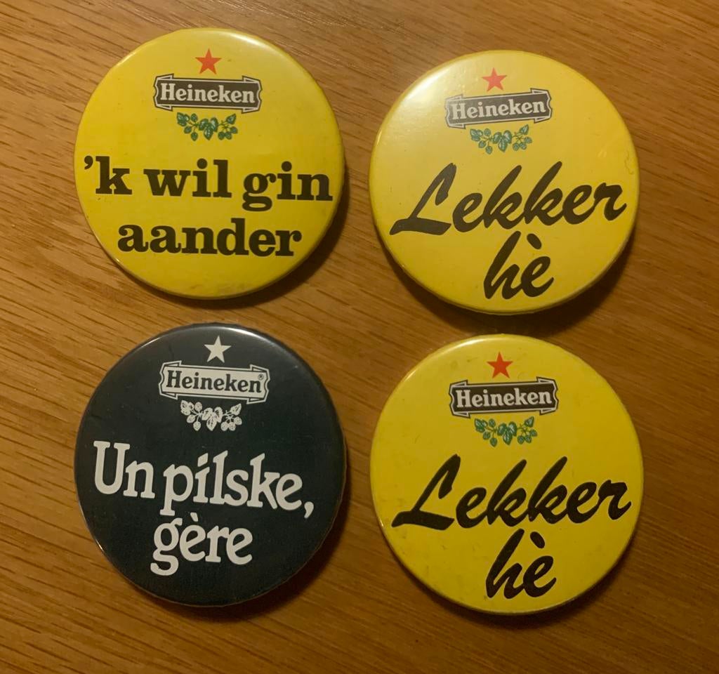 Vintage Heineken Buttons - Collectors Item, Ophalen of Verzenden, Gebruikt, Heineken