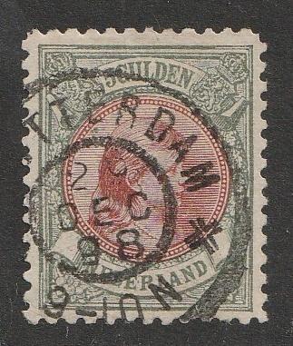 48  1896 Koningin Wilhelmina met hangend haar, Postzegels en Munten, Postzegels | Nederland, Ophalen of Verzenden, T/m 1940, Gestempeld