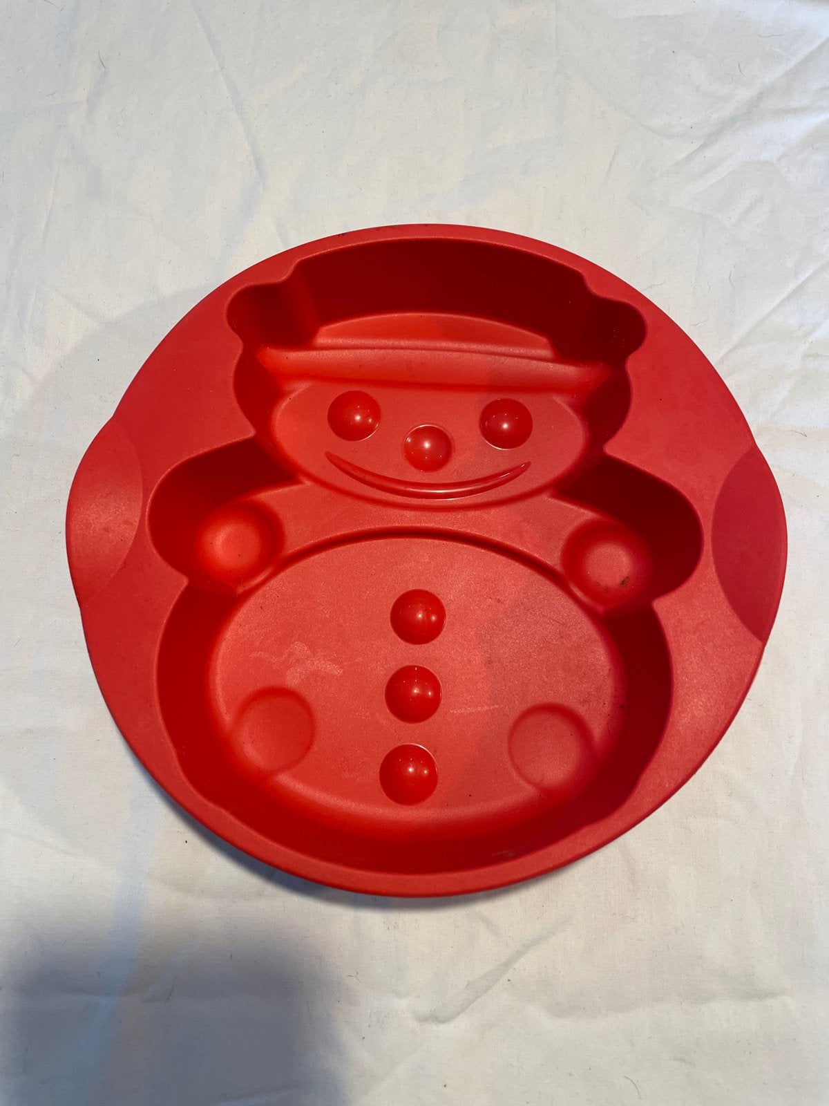 Tupperware Sneeuwpop Bakvorm - Rood, Overige typen, Ophalen of Verzenden, Zo goed als nieuw, Vaatwasserbestendig