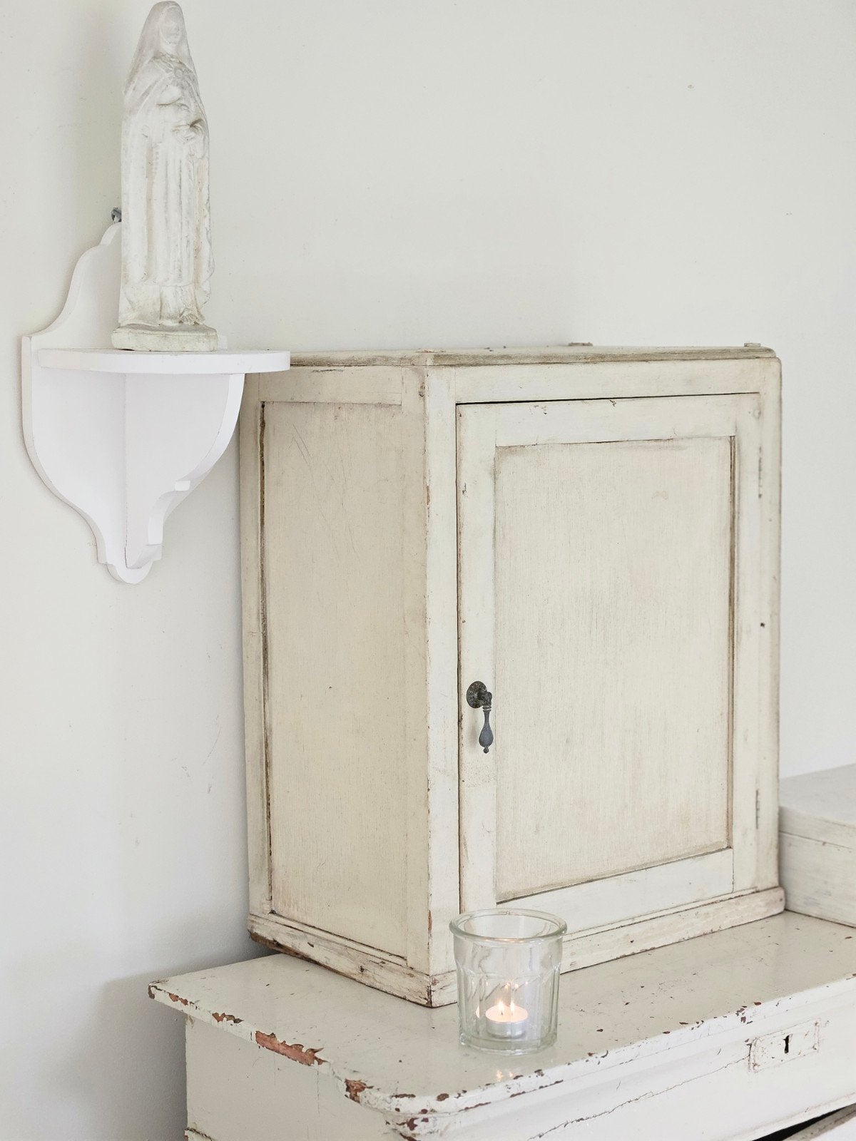 oudwit,  shabby patina brocante kastje🤍🤍, Ophalen