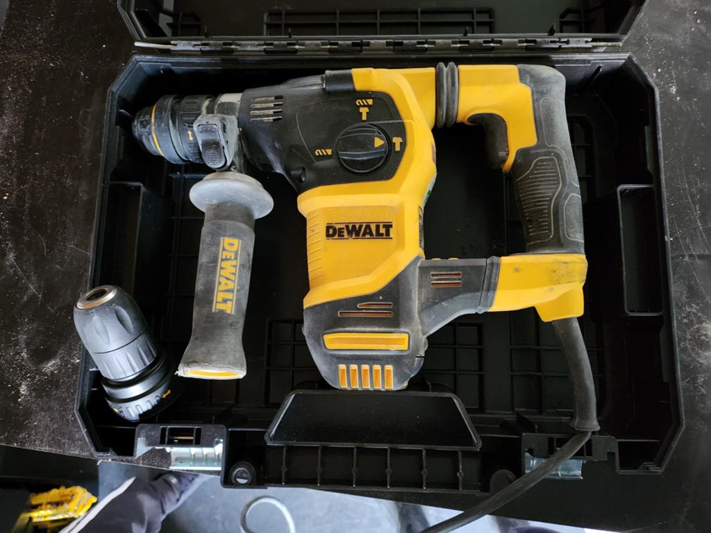 DeWalt SDS-plus Combihamer+snelwisselboorkop in TSTAK koffer, Ophalen of Verzenden, Zo goed als nieuw