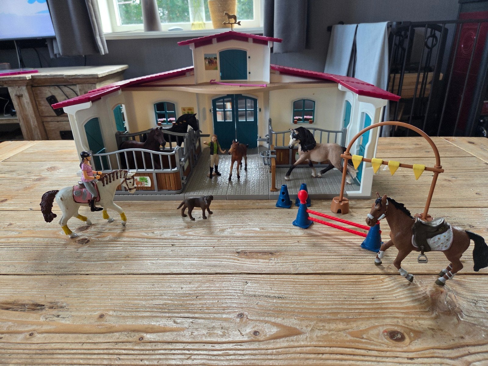 Schleich Manege met paarden en accessoires, Ophalen of Verzenden, Zo goed als nieuw