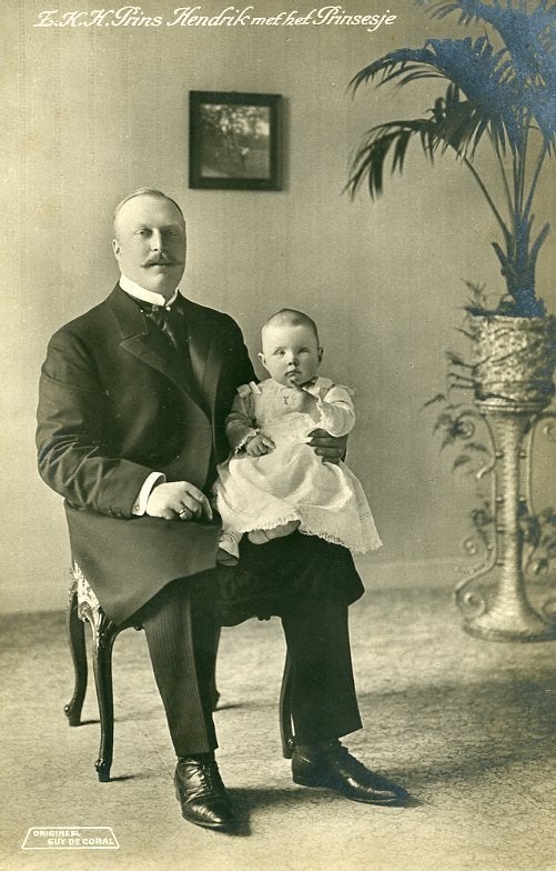 PRINS HENDRIK met het Prinsesje 1909 (DR162), Verzamelen, Koninklijk Huis en Royalty, Verzenden, Zo goed als nieuw, Nederland