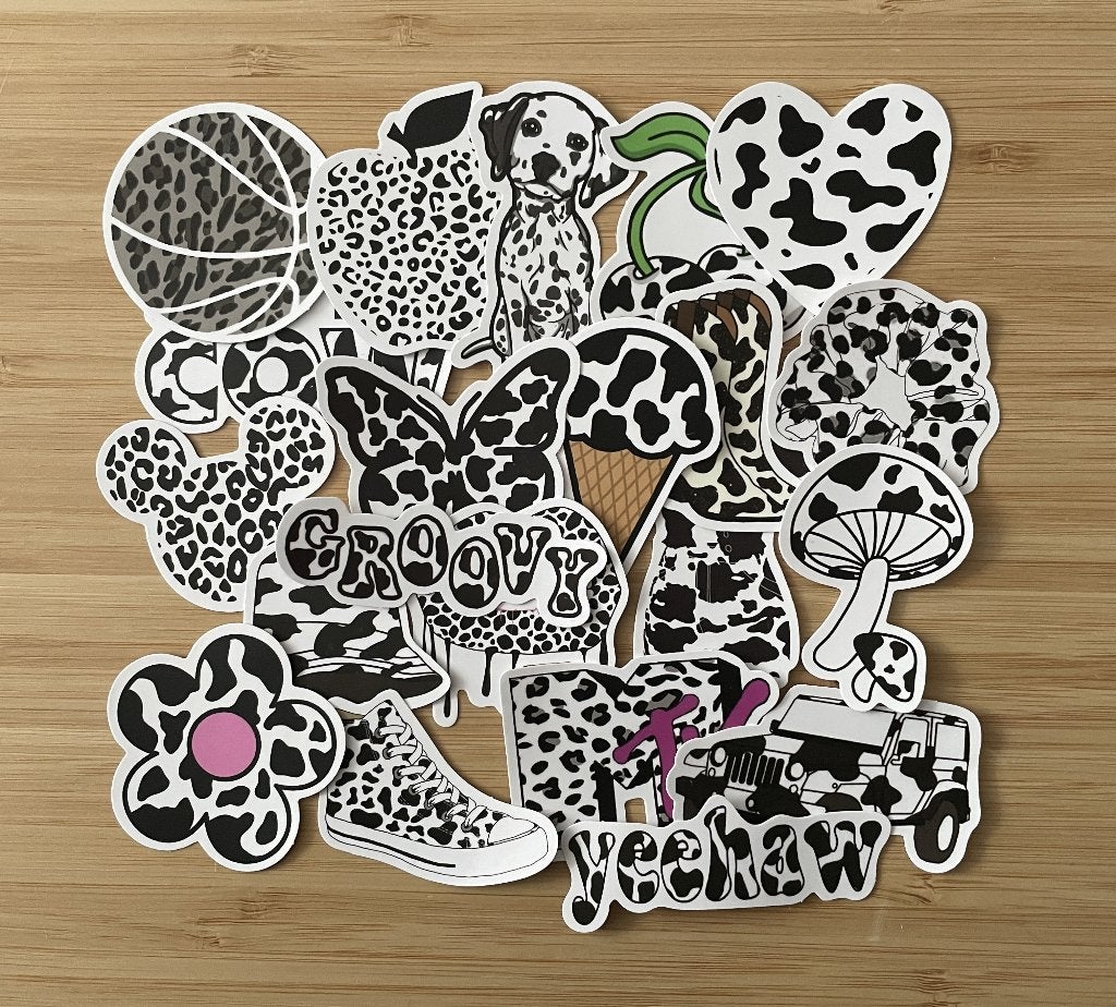 Koe print stickers, Verzenden, Nieuw, Meerdere stickers