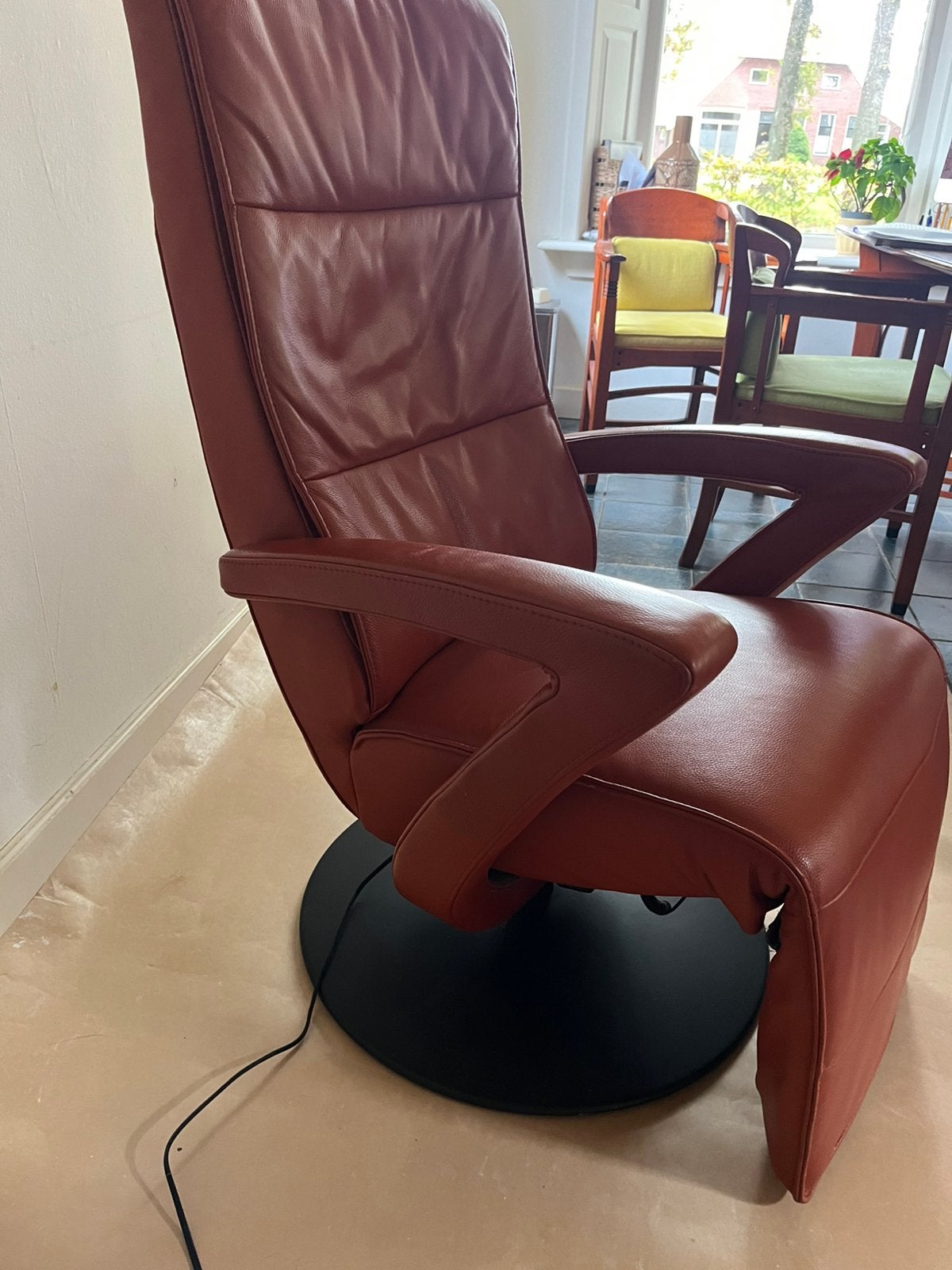 Relaxfauteuil, elektrisch verstelbaar, leer, Ophalen, Gebruikt, Modern, 50 tot 75 cm