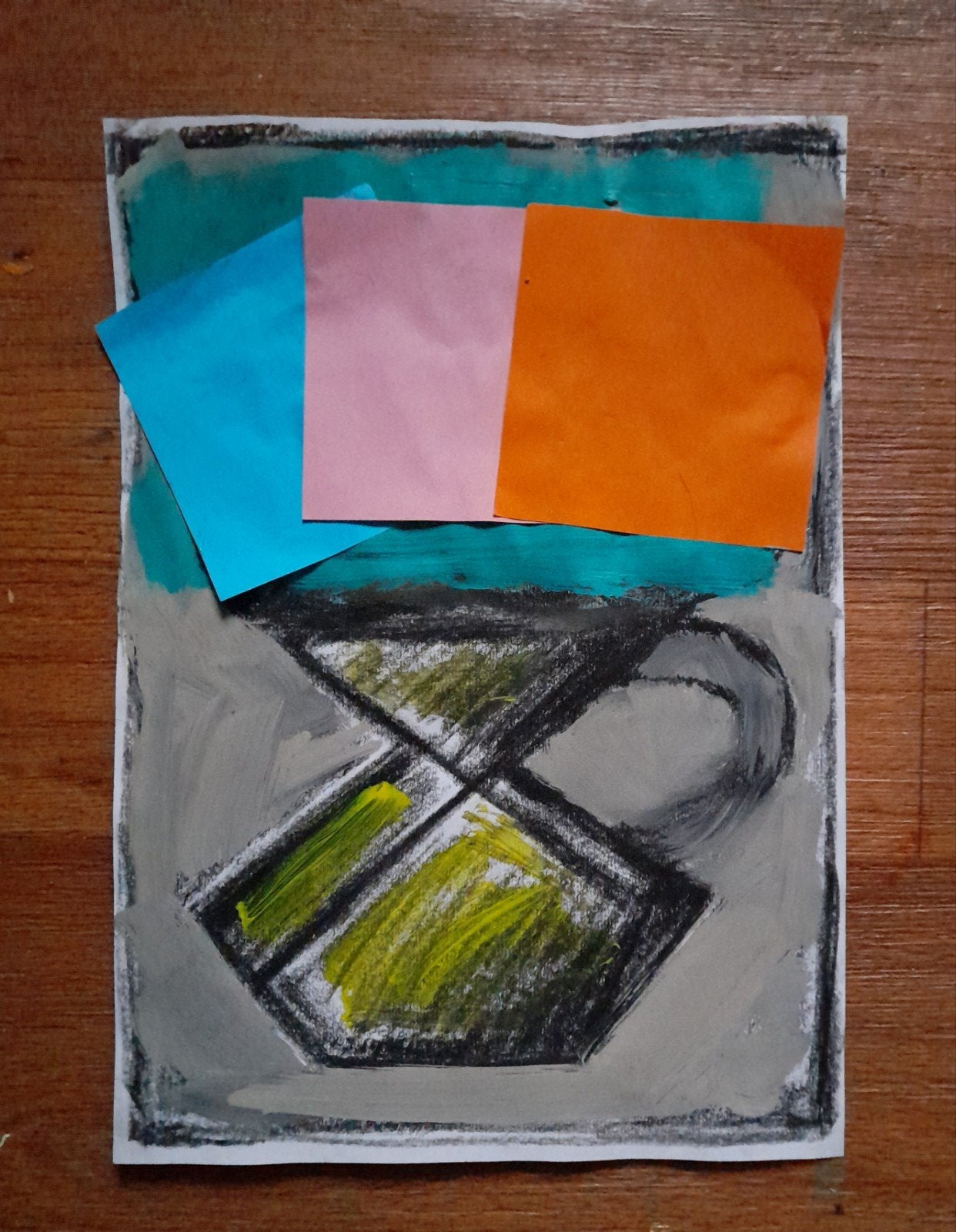 collage tekening, Ophalen of Verzenden