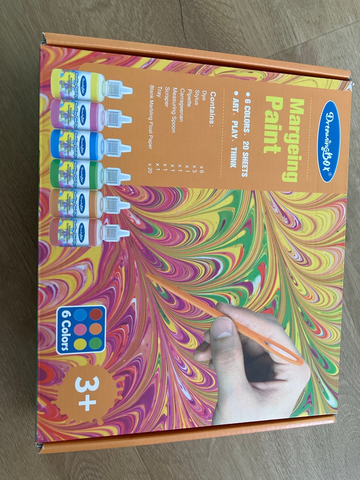 Marbling Paint Set - 6 kleuren, 20 vellen, Ophalen of Verzenden, Nieuw, Overige typen