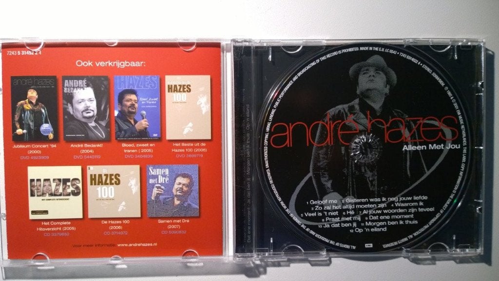André Hazes - Alleen Met Jou, Ophalen of Verzenden, Zo goed als nieuw, Levenslied of Smartlap