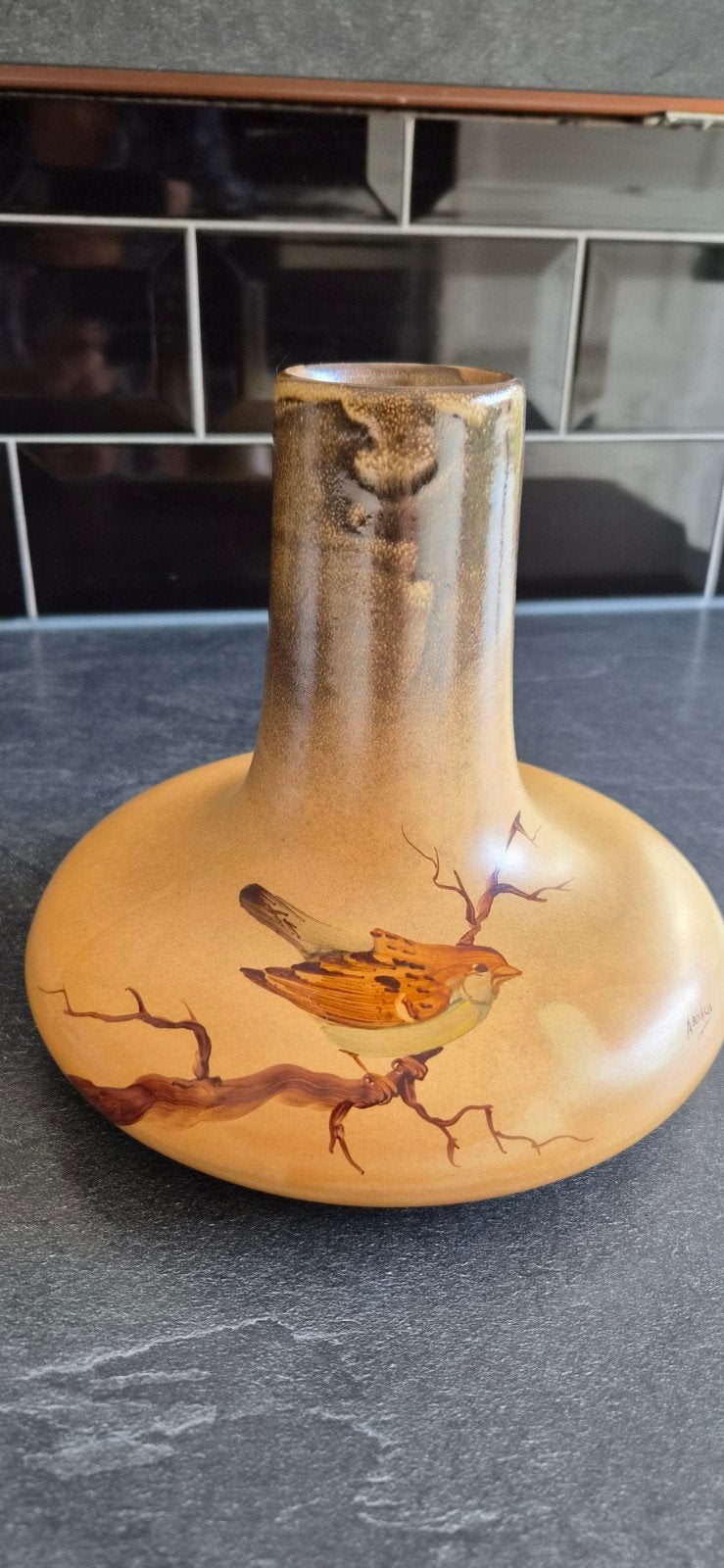Mooie vaas voor decoratie, Ophalen of Verzenden, Zo goed als nieuw, Overige kleuren, 18 cm