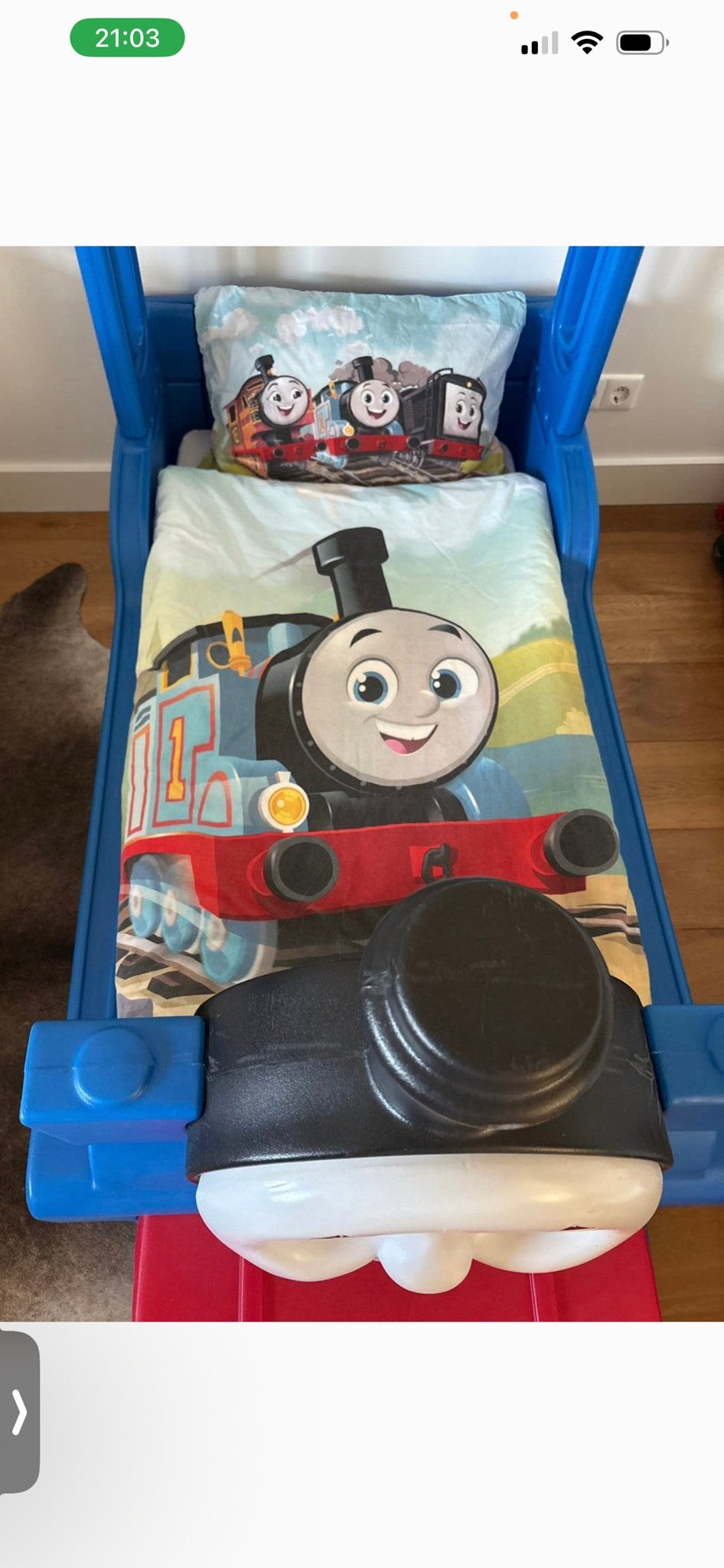 Thomas de Trein bed voor peuters en kleuters, Ophalen, Gebruikt, 70 tot 85 cm, 140 tot 160 cm