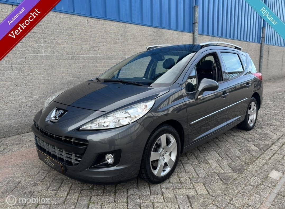 Peugeot 207 SW 1.6 Allure AUTOMAAT|Half Leder|Cruise|NW APK|, Auto's, Euro 5, Gebruikt, 4 cilinders, Leder en Stof
