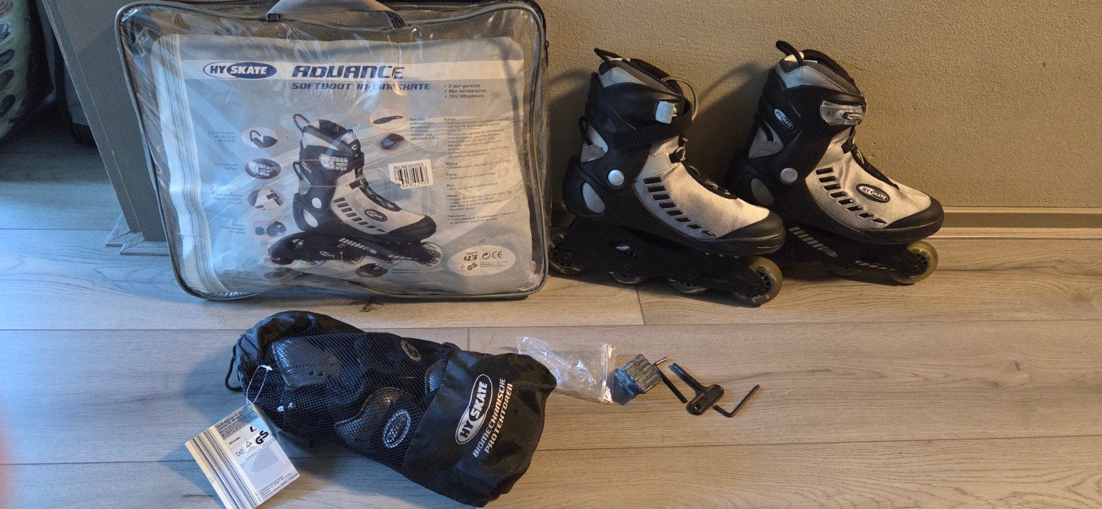 Hy Skate inline skates met bescherming en gereedschap, Overige merken, Gebruikt, Dames, Ophalen of Verzenden