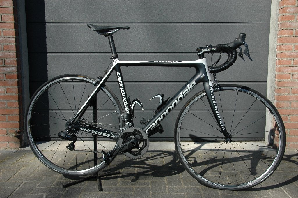 Cannondale supersix Carbon + Ultegra DI2 + Dura Ace C24 velg, Fietsen en Brommers, Fietsen | Racefietsen, Gebruikt, Carbon, Heren