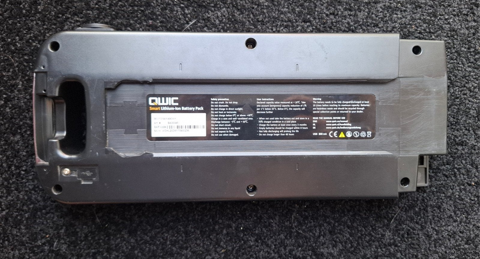 QWIC elektrische fiets met 2 accu's – beide defect, Ophalen, Gebruikt