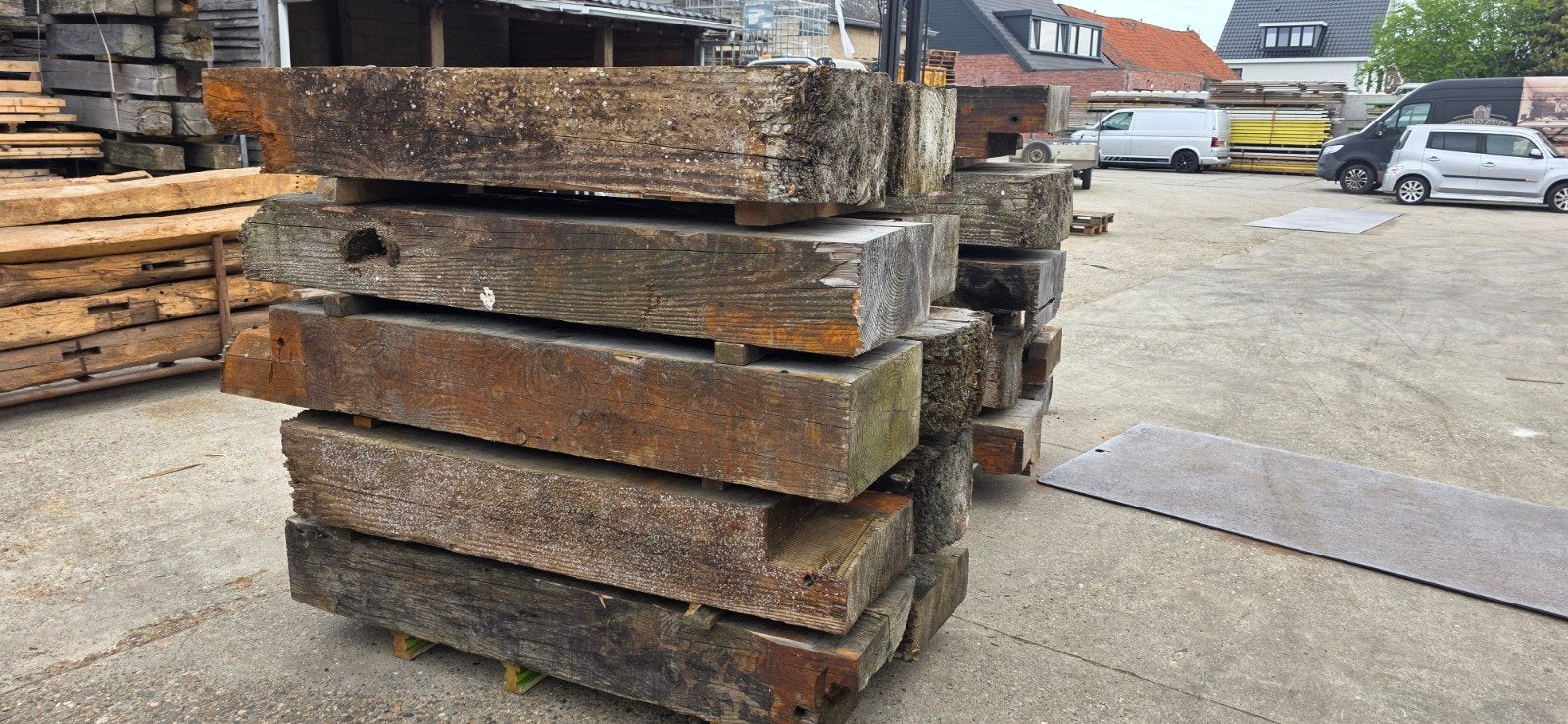 Douglas blokken | 27 x 50 x 220 cm | Tuinbank, Gebruikt, Info@woodfarm.nl, 4251NT, Ophalen of Verzenden