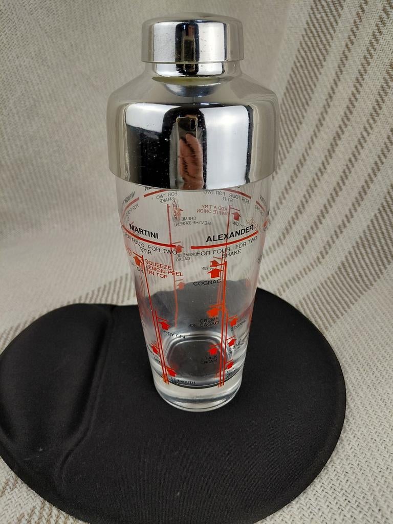 Vintage Cocktailshaker Saivo Firenze Jaren '70/'80 Nieuw, Antiek en Kunst, Antiek | Glas en Kristal, Ophalen of Verzenden