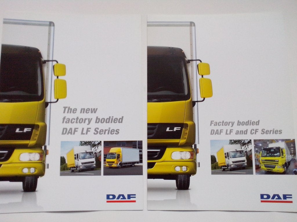3x DAF LF + CF brochures folders met Leyland DAF carrosserie, Ophalen of Verzenden, Zo goed als nieuw, Overige merken