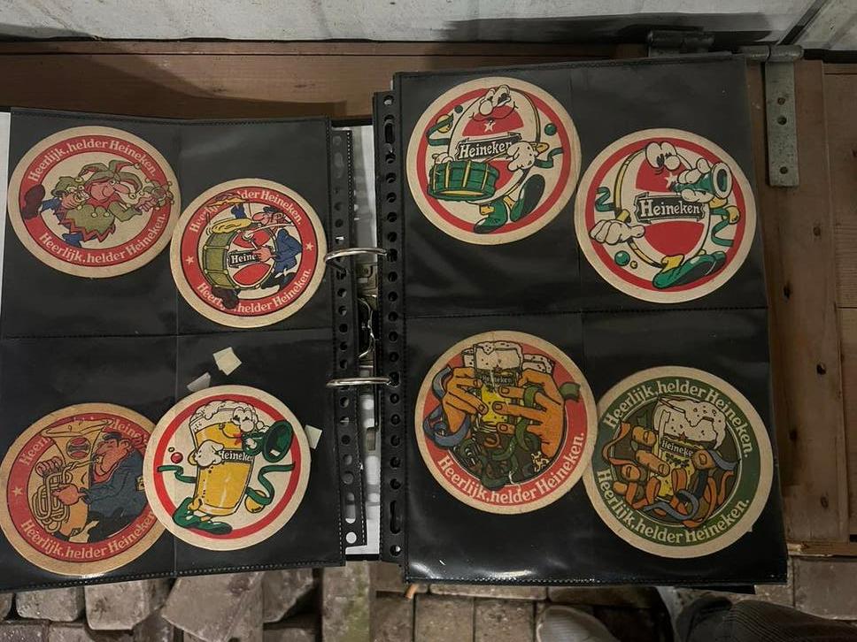 bierviltjes verzameling 90 stuks, Verzamelen, Biermerken, Gebruikt, Viltje(s), Heineken, Ophalen of Verzenden