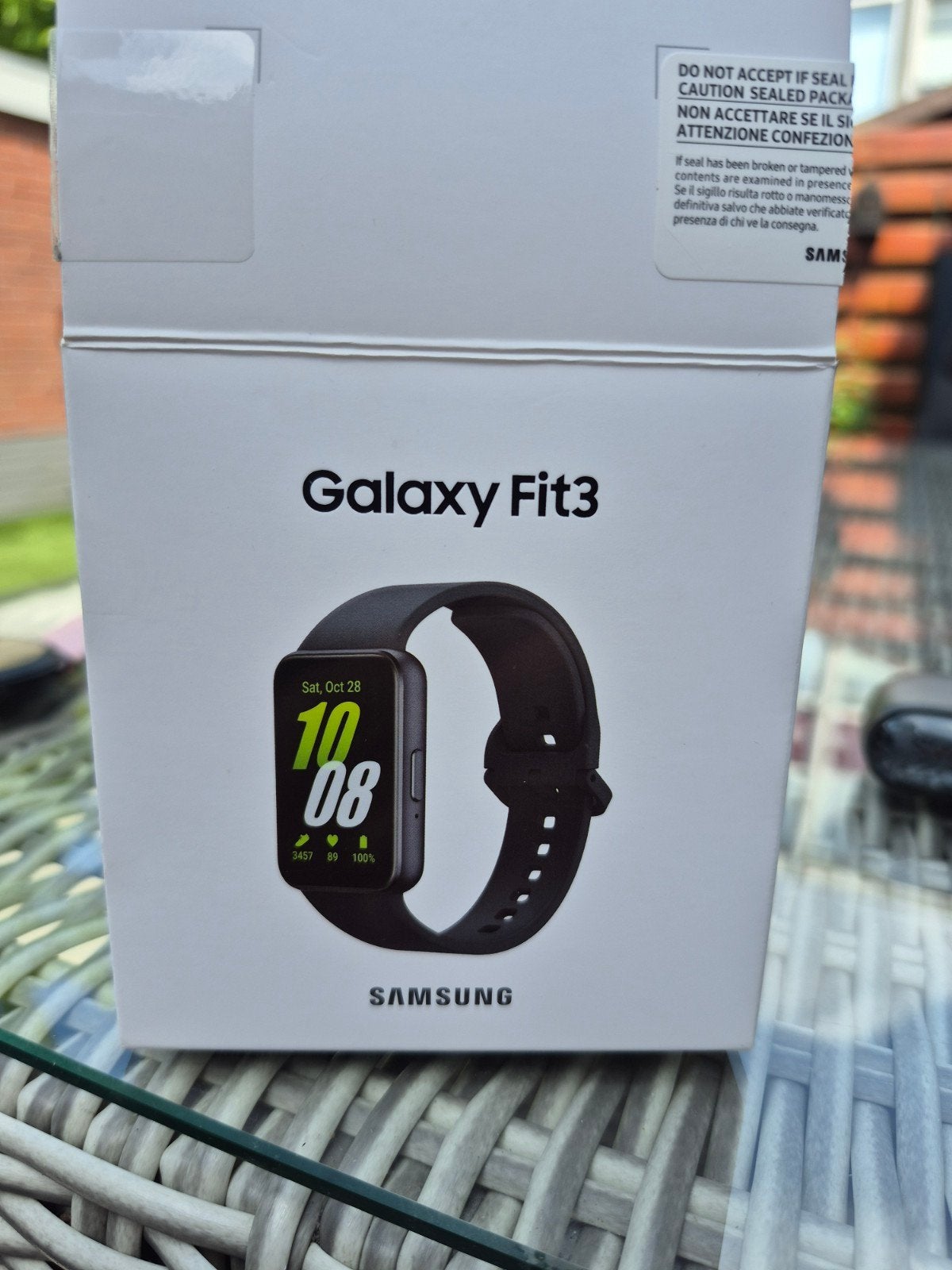 Samsung Galaxy Fit3 Smartwatch - Nieuw in doos, Zwart, Nieuw, Ophalen of Verzenden, Samsung