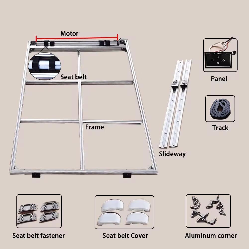 Camper hefbed 200x160 cm - Elektrisch verstelbaar, Caravans en Kamperen, Camper-accessoires, Ophalen, Nieuw