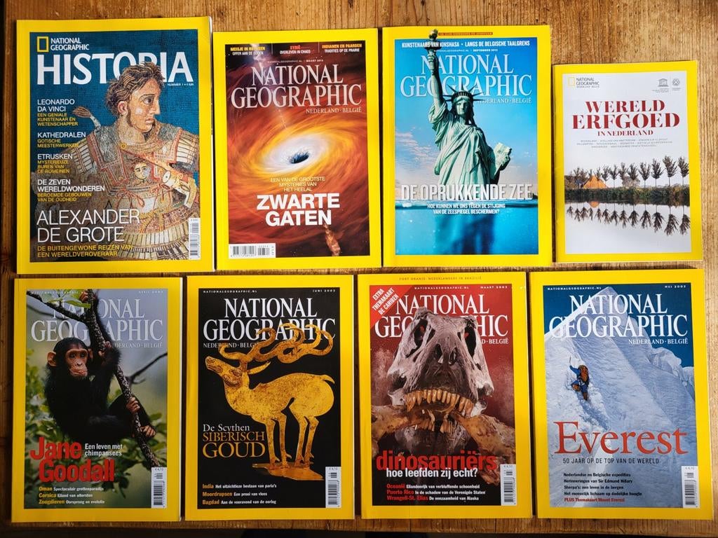 13x tijdschrift
Nat.Geo.-Historia-Wetenschap in Beeld € 1,75, Ophalen of Verzenden, Gelezen, Wetenschap en Natuur