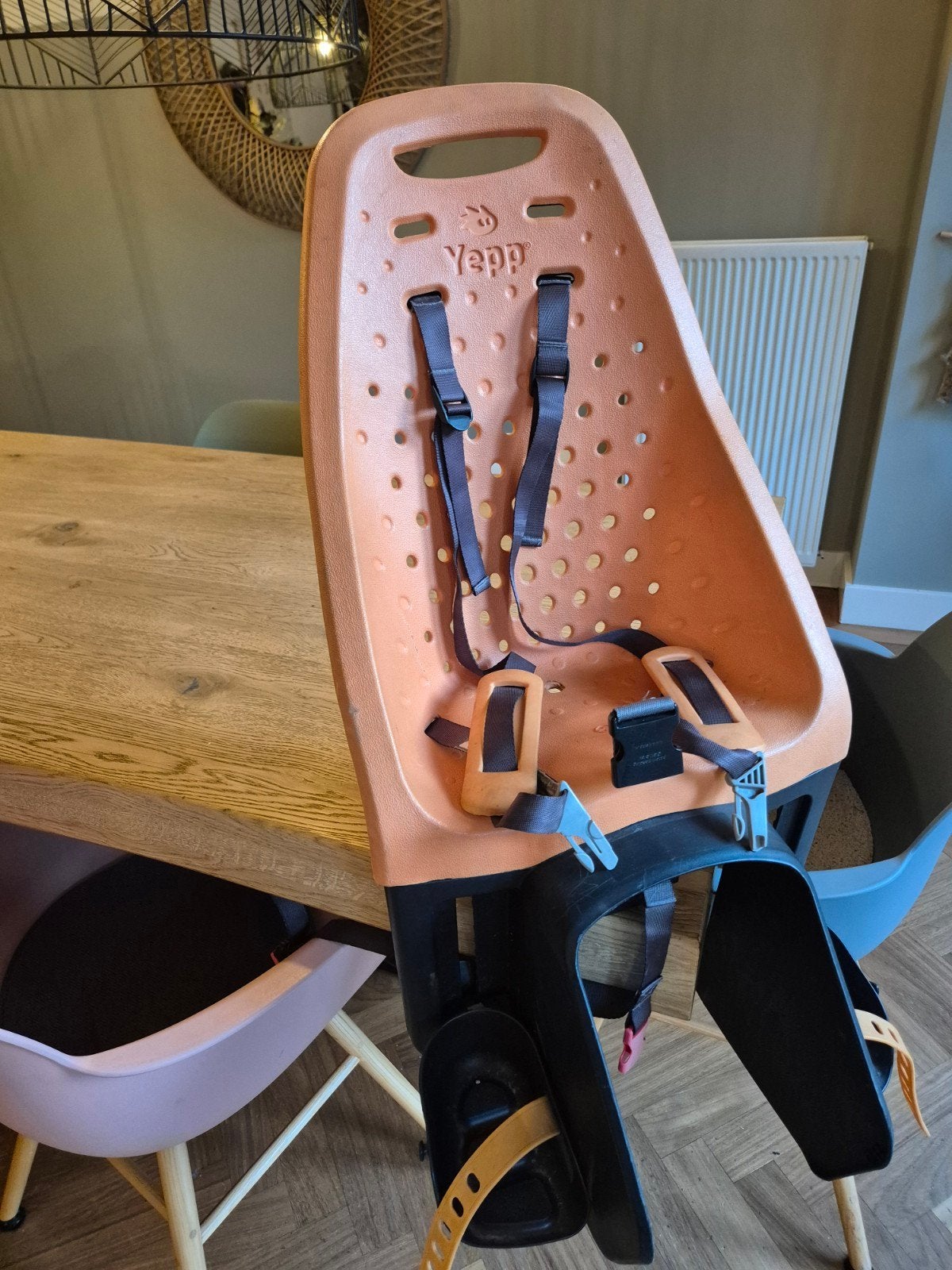 Yepp Achterzitje Oranje, Fietsen en Brommers, Fietsaccessoires | Fietsstoeltjes, Ophalen, Achterzitje, Yepp, 9 t/m 36 kg