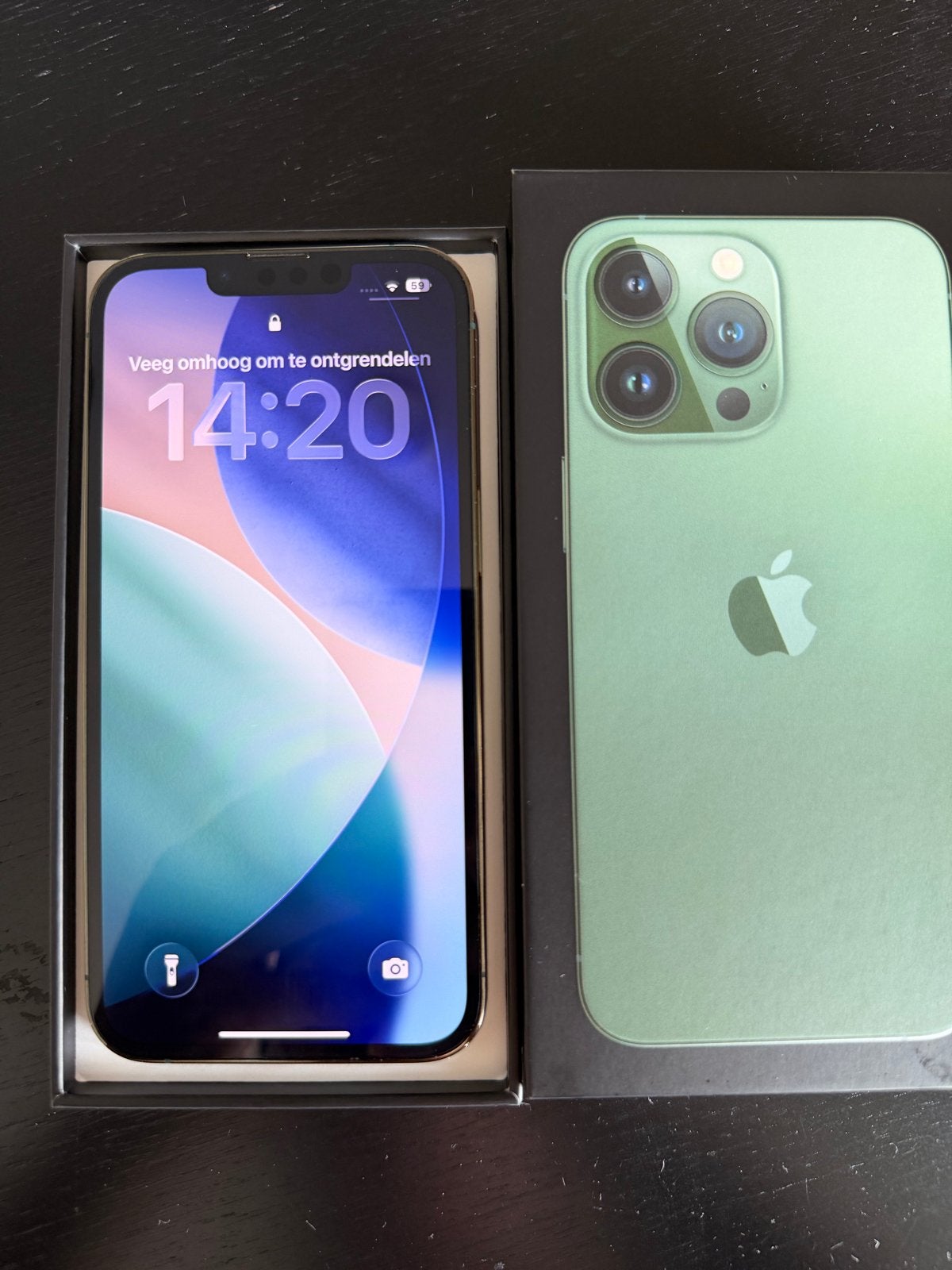 Apple iPhone 13 Pro Groen - nieuwstaat, Telecommunicatie, Mobiele telefoons | Apple iPhone, 128 GB, 75 %, Ophalen of Verzenden