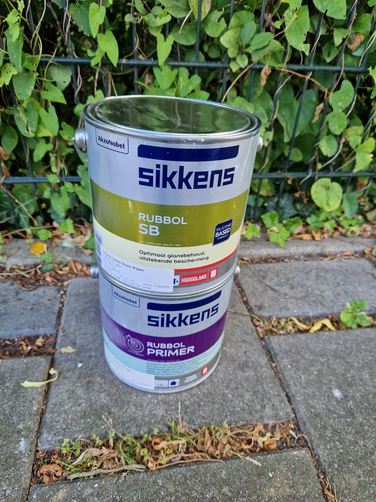 sikkens rubbol sb grachtengordel en sikkens rubbel primer, Ophalen of Verzenden, Nieuw, Wit, Lak
