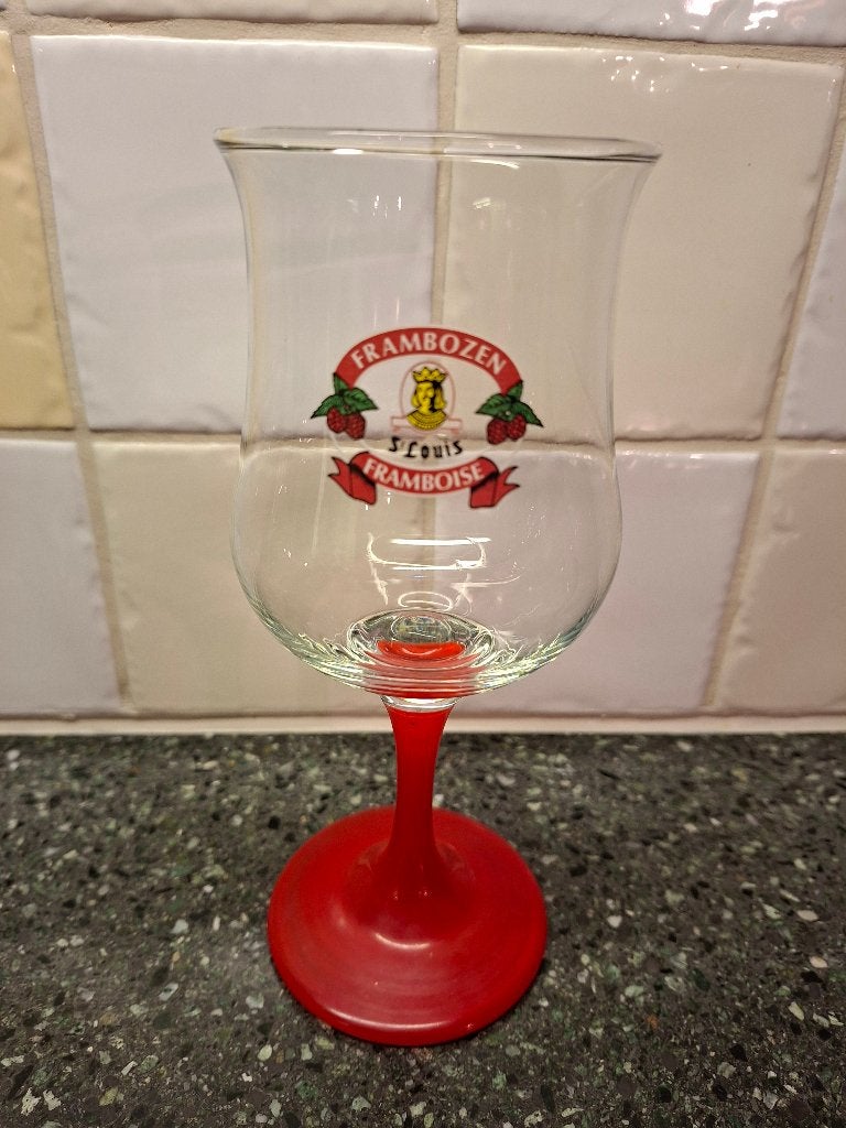bierglazen St. Louis Framboise, Ophalen of Verzenden, Zo goed als nieuw, Bierglas