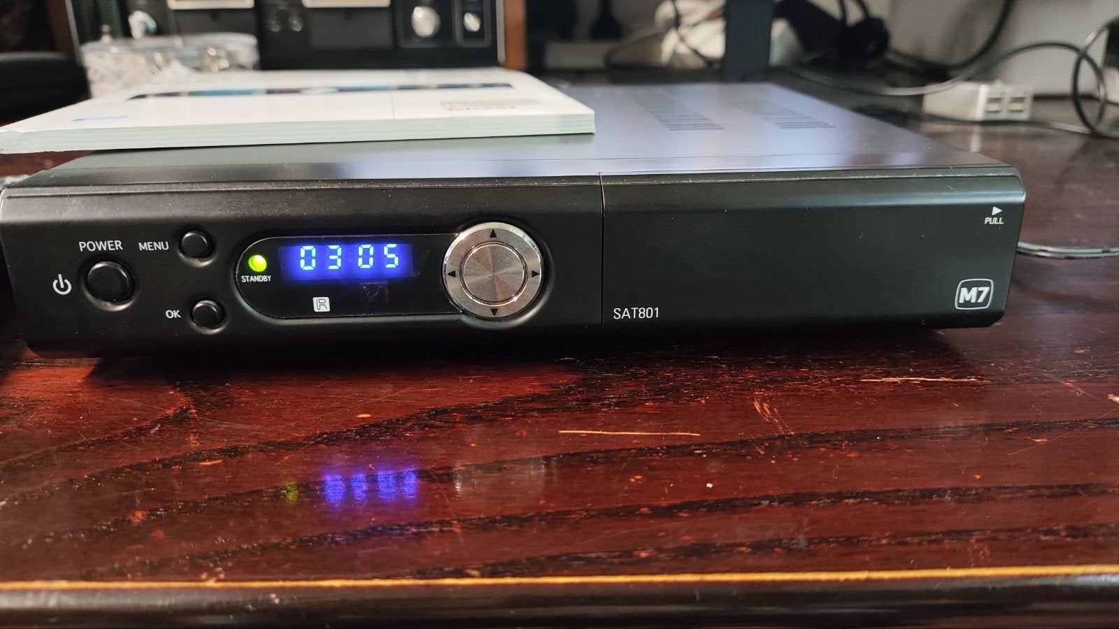 M7 SAT801 Decoder met afstandsbediening en handleiding, Ophalen of Verzenden, Gebruikt, Decoder