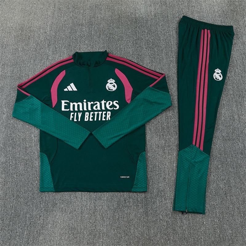 Real Madrid Trainingspak - Groen/Roze (Maat 128 t/m M), ., Overige typen, Nieuw, Ophalen of Verzenden