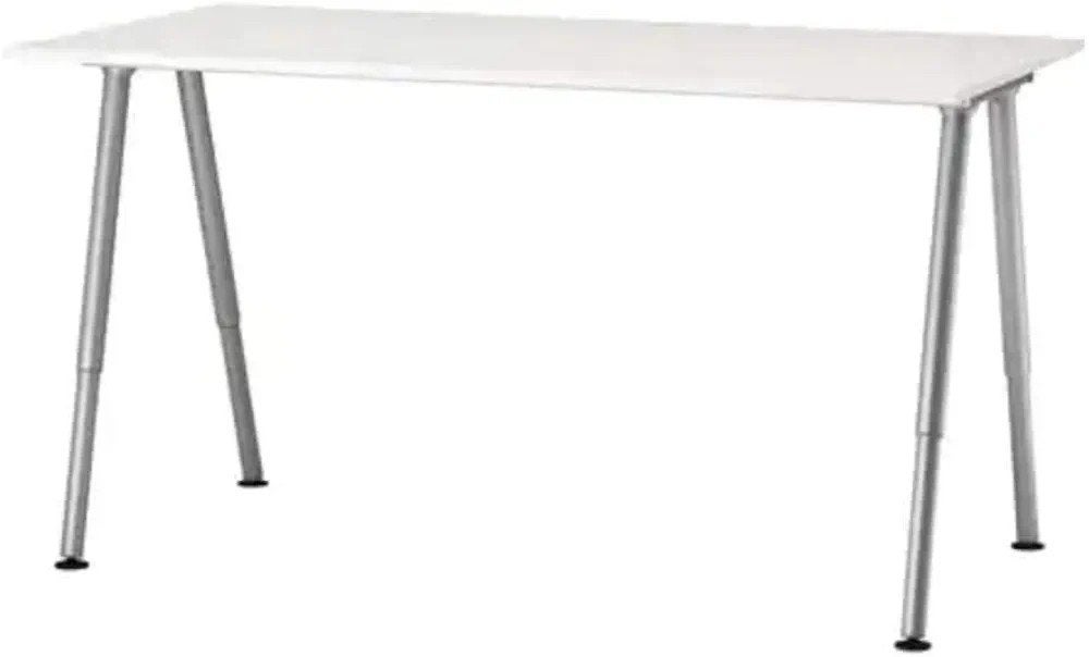Wit bureau ikea thyge, Ophalen, Gebruikt, Hout, In hoogte verstelbaar