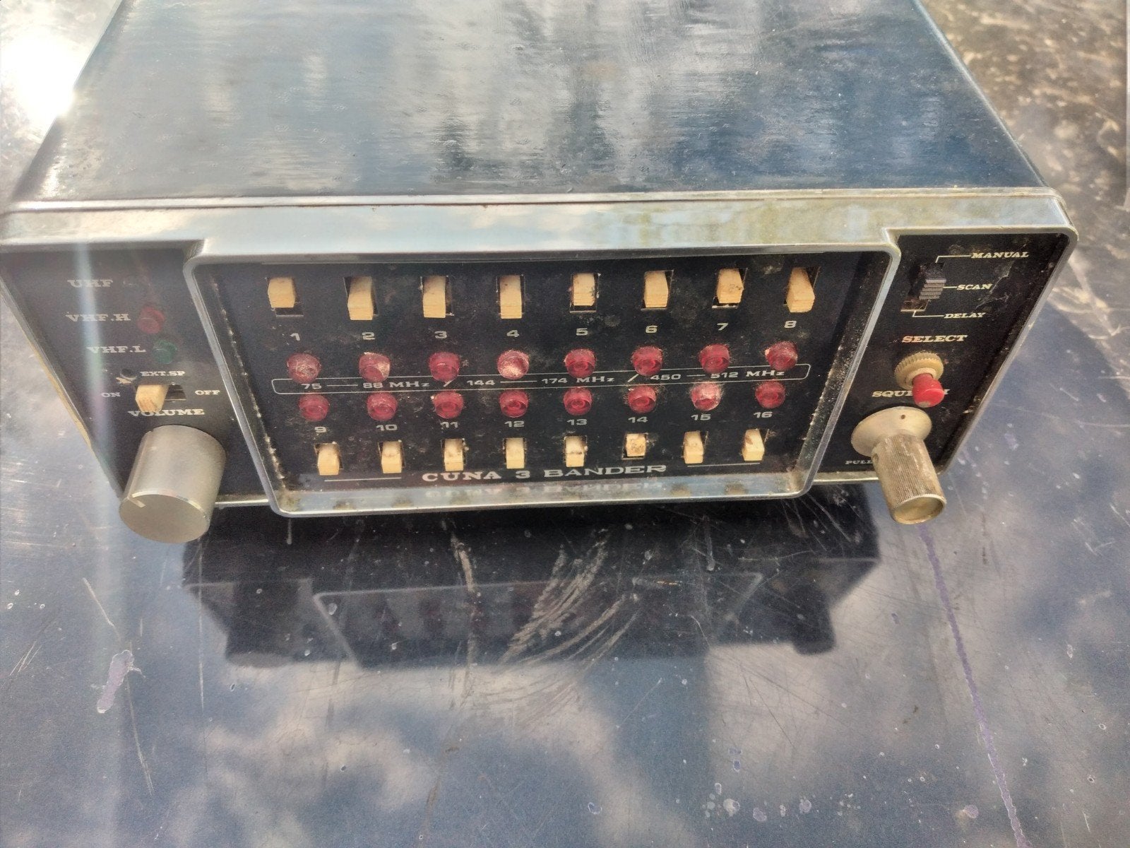 CUNA Model 3000 3-Bander Ontvanger - Vintage Scanner, Telecommunicatie, Zenders en Ontvangers, Ophalen of Verzenden