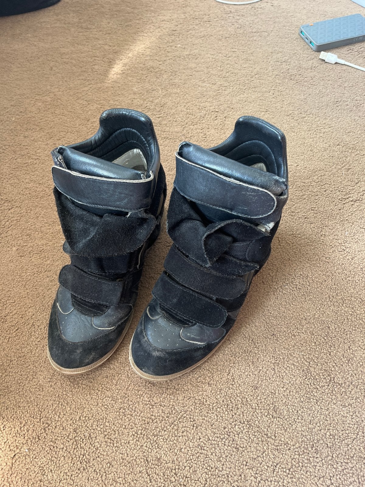 vintage isabel marant-type schoenen, Ophalen of Verzenden, Gedragen, Zwart, Sneakers of Gympen