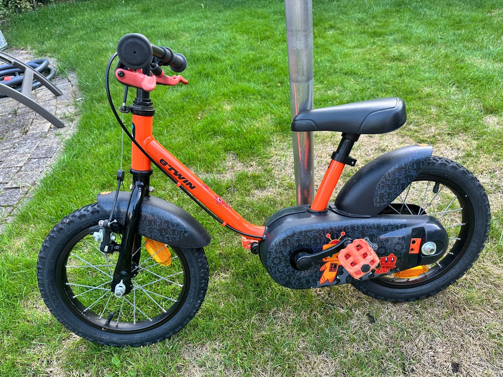 FIETS 14 INCH 3-5 JAAR 500 ROBOT B'TWIN 14”, Fietsen en Brommers, Fietsen | Kinderfietsjes, Ophalen, Zo goed als nieuw, Velgrem