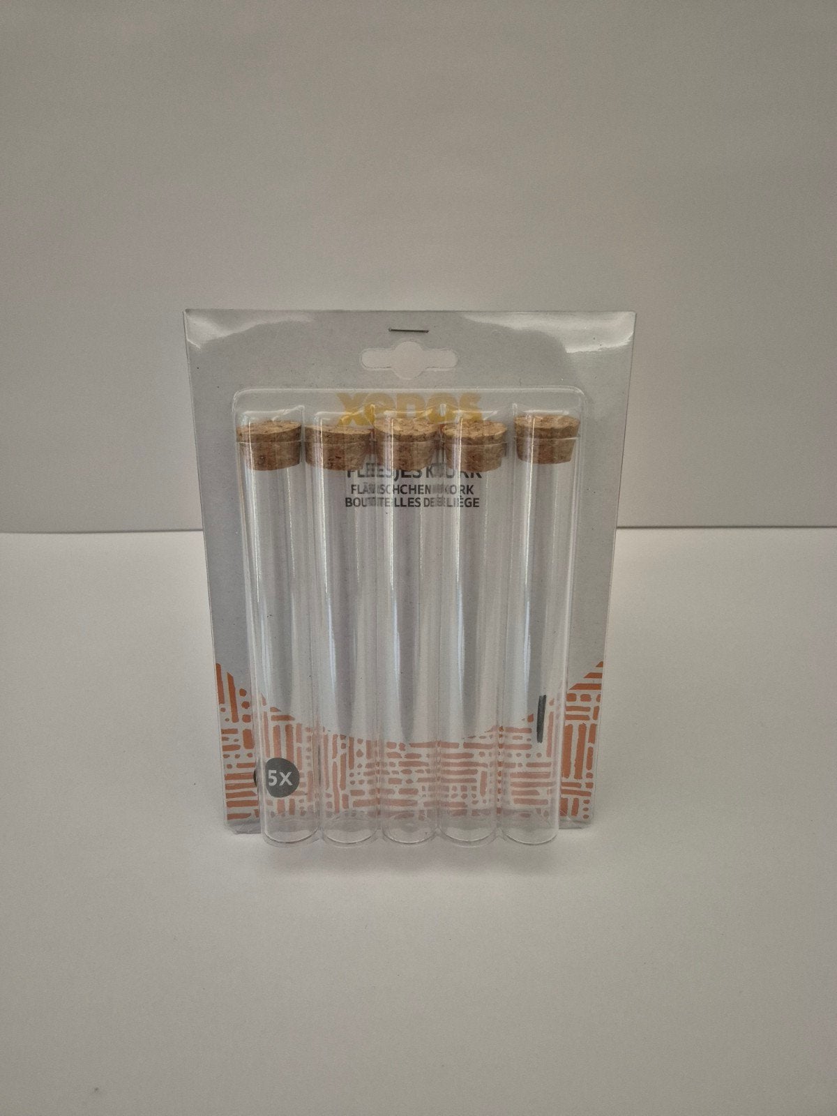 Xenos Reageerbuisjes - 5 stuks met kurk, Nieuw, Ophalen of Verzenden, Overige merken, Transparant