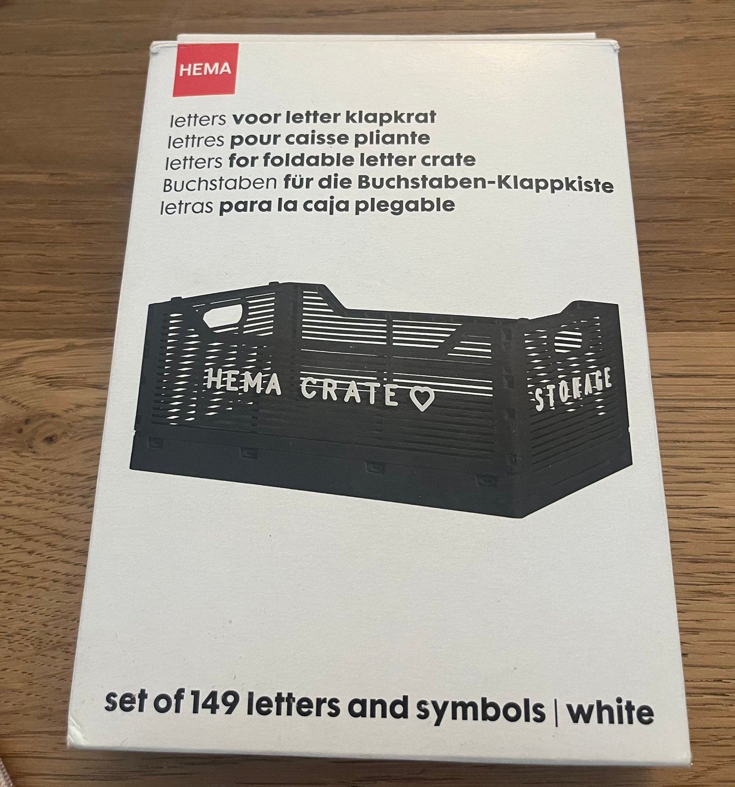 HEMA letterbord krat – 149 witte letters en symbolen, Ophalen of Verzenden, Gebruikt, Overige typen
